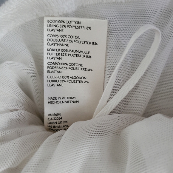 Free People Boulevard Cropped Tube Top in White Size L - Picture 8 of 8